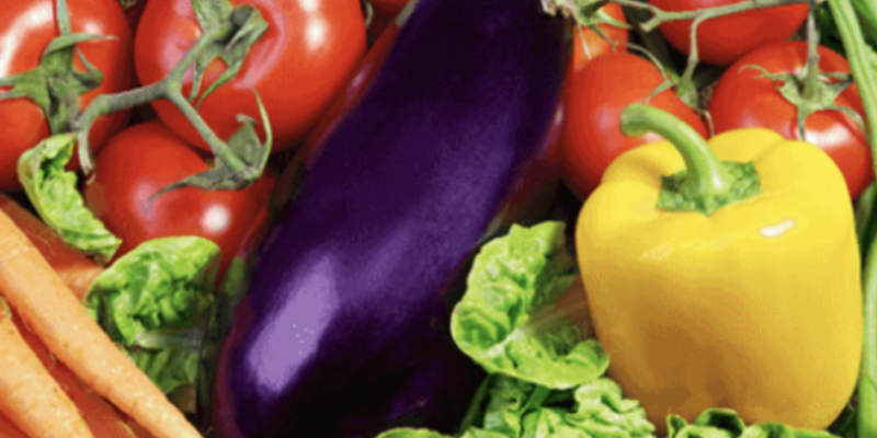 vegetables on display