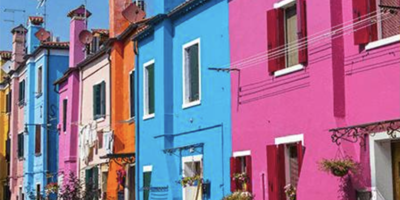 colorful city block