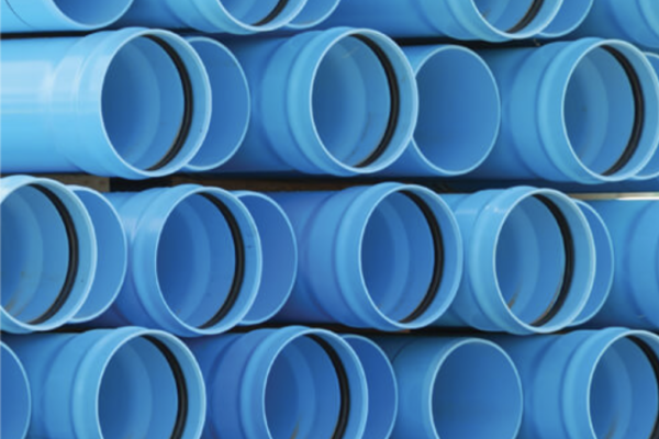 Blue pipes for building and construction